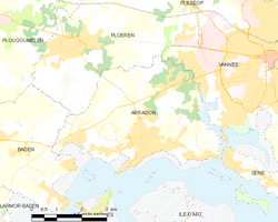 Map commune FR insee code 56003